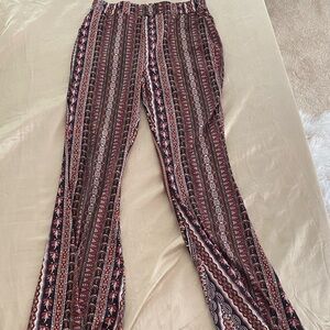 SHEIN Multicolor Patterned Flare Pants